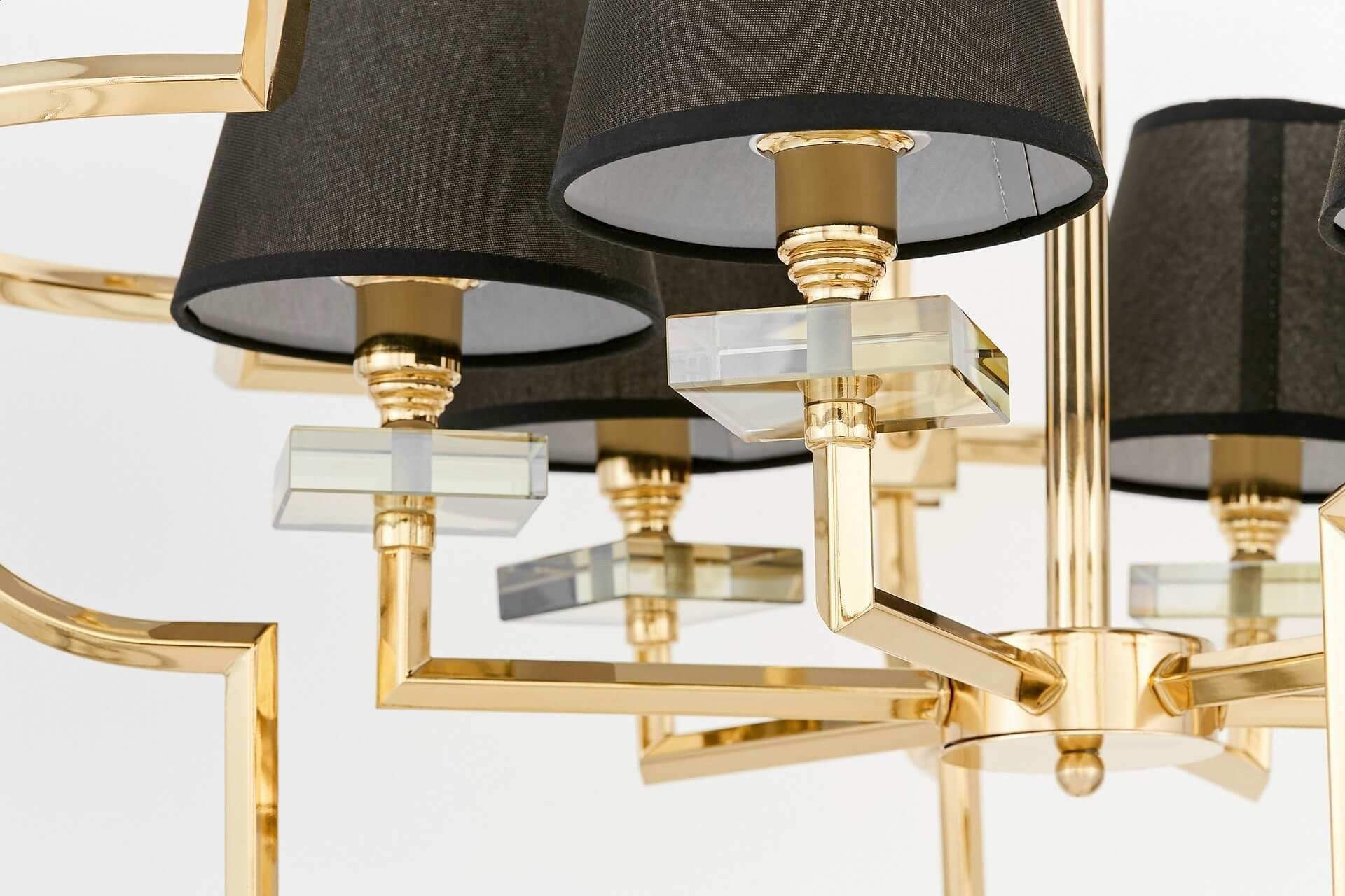 PENDANT LAMP MODERN BLACK AND GOLD BALTIMORE W6 - LuminaLux