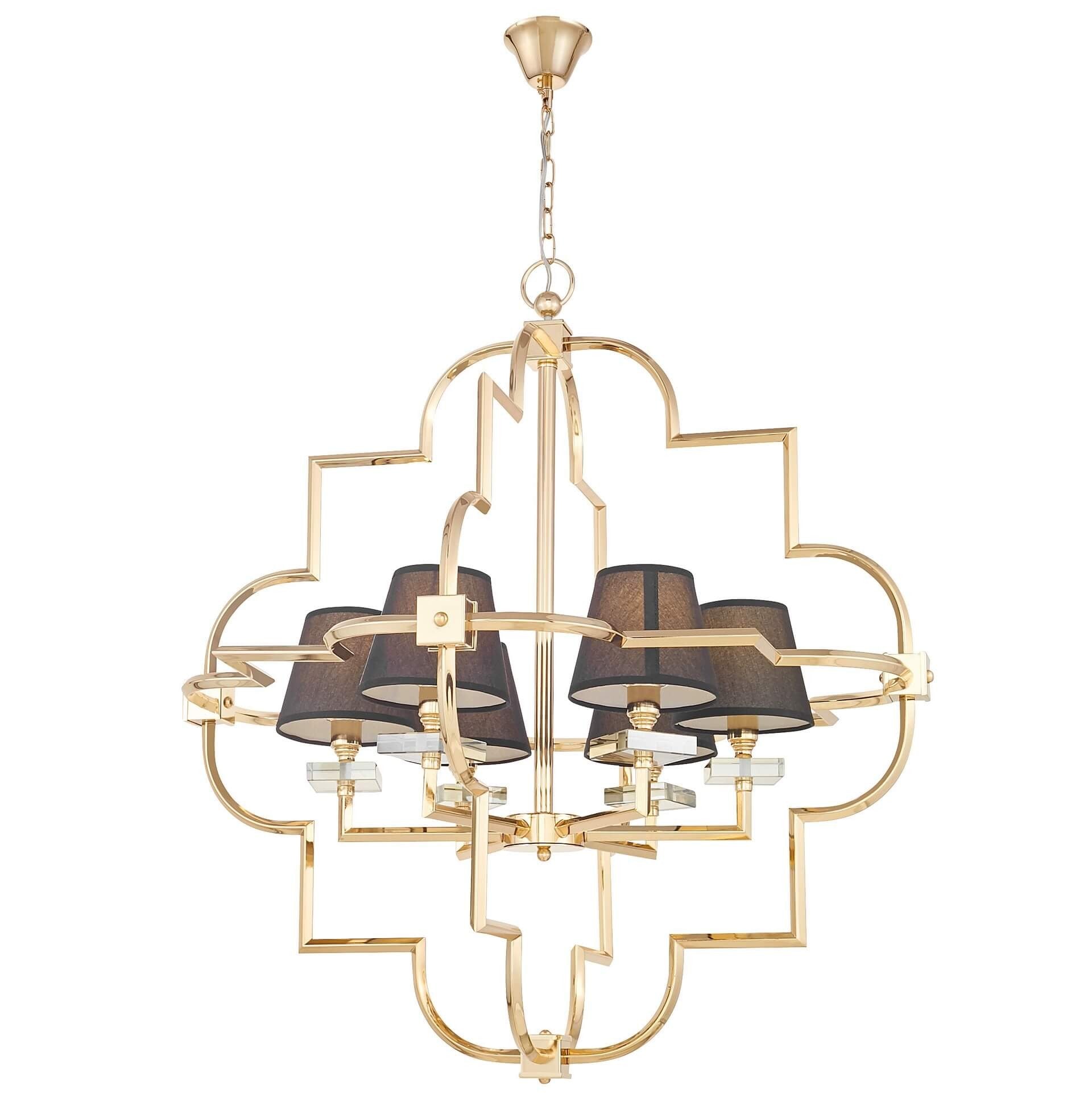 PENDANT LAMP MODERN BLACK AND GOLD BALTIMORE W6 - LuminaLux