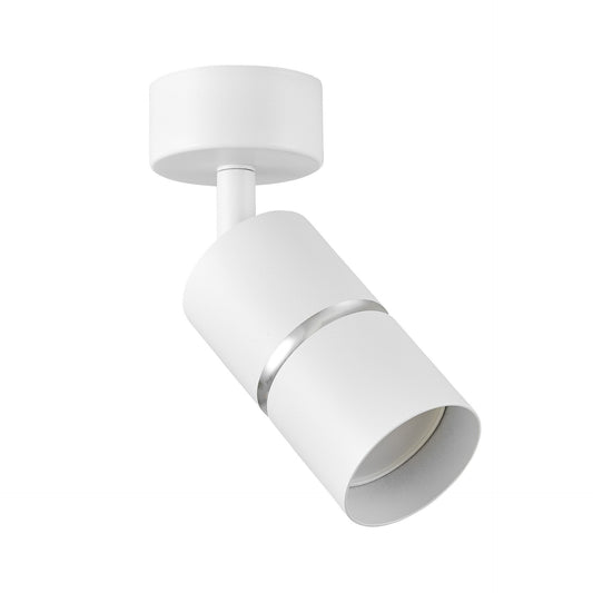 SPOT MODERN CEILING LAMP WHITE AND SILVER ASTI W1 - LuminaLux