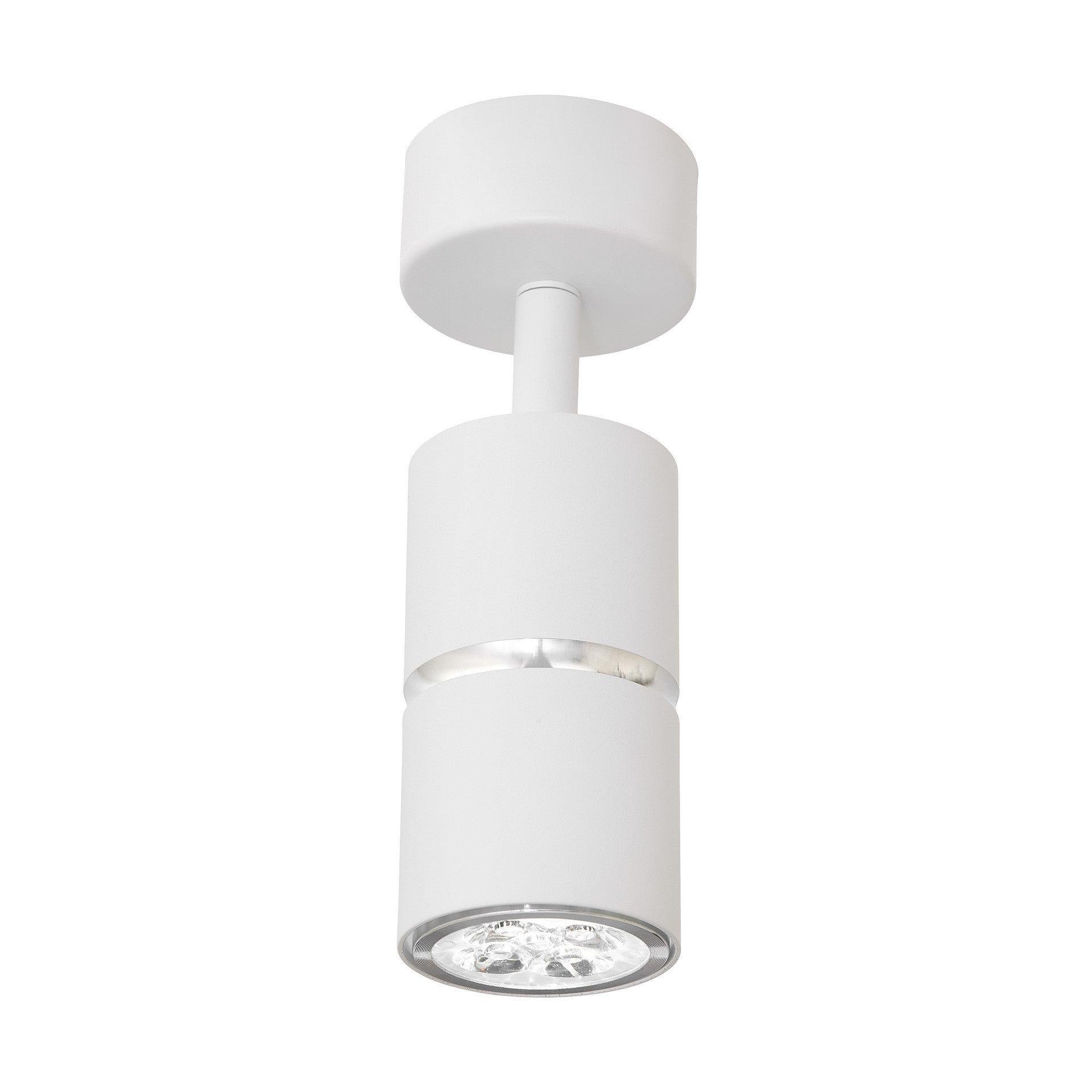 SPOT MODERN CEILING LAMP WHITE AND SILVER ASTI W1 - LuminaLux