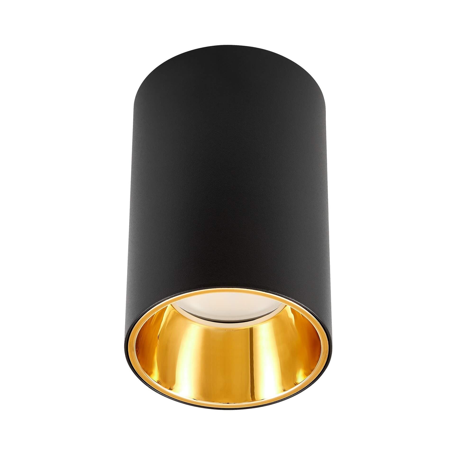 SPOT TUBA SURFACE - MOUNTED LUMINAIRE BLACK - GOLD TINA W1 - LuminaLux