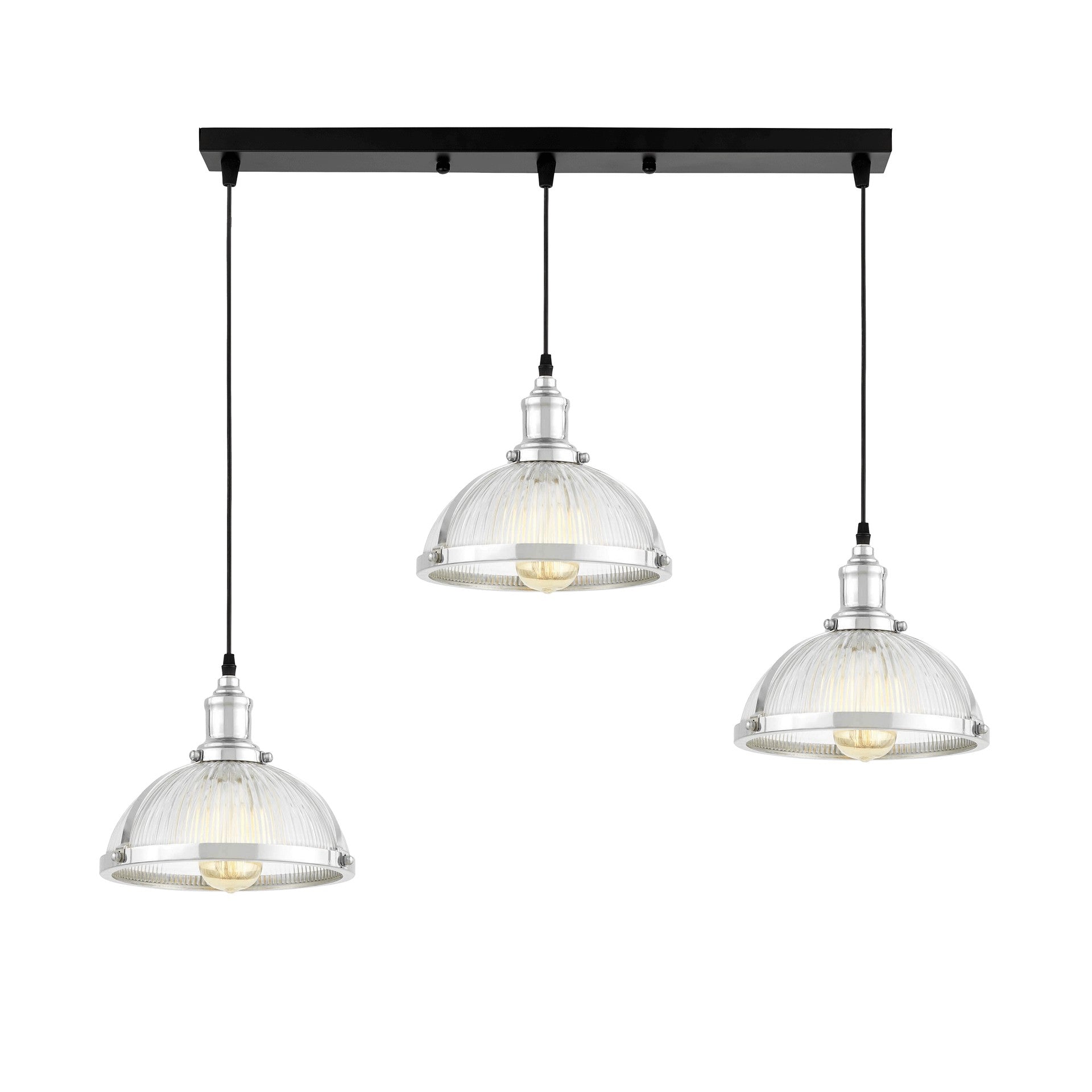 TRIPLE LOFT CHROME PENDANT LAMP BRICO W3 PRO - LuminaLux
