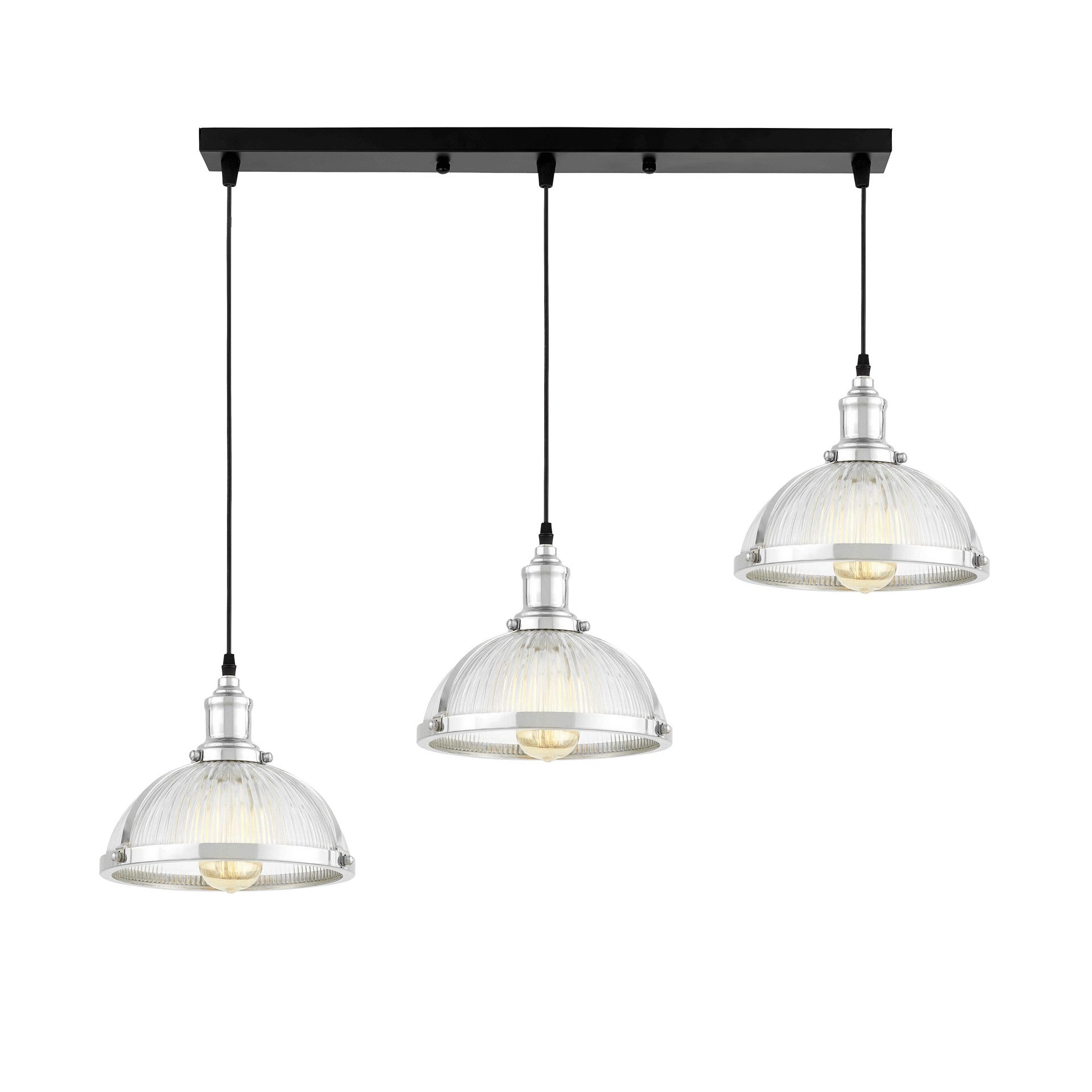 TRIPLE LOFT CHROME PENDANT LAMP BRICO W3 PRO - LuminaLux