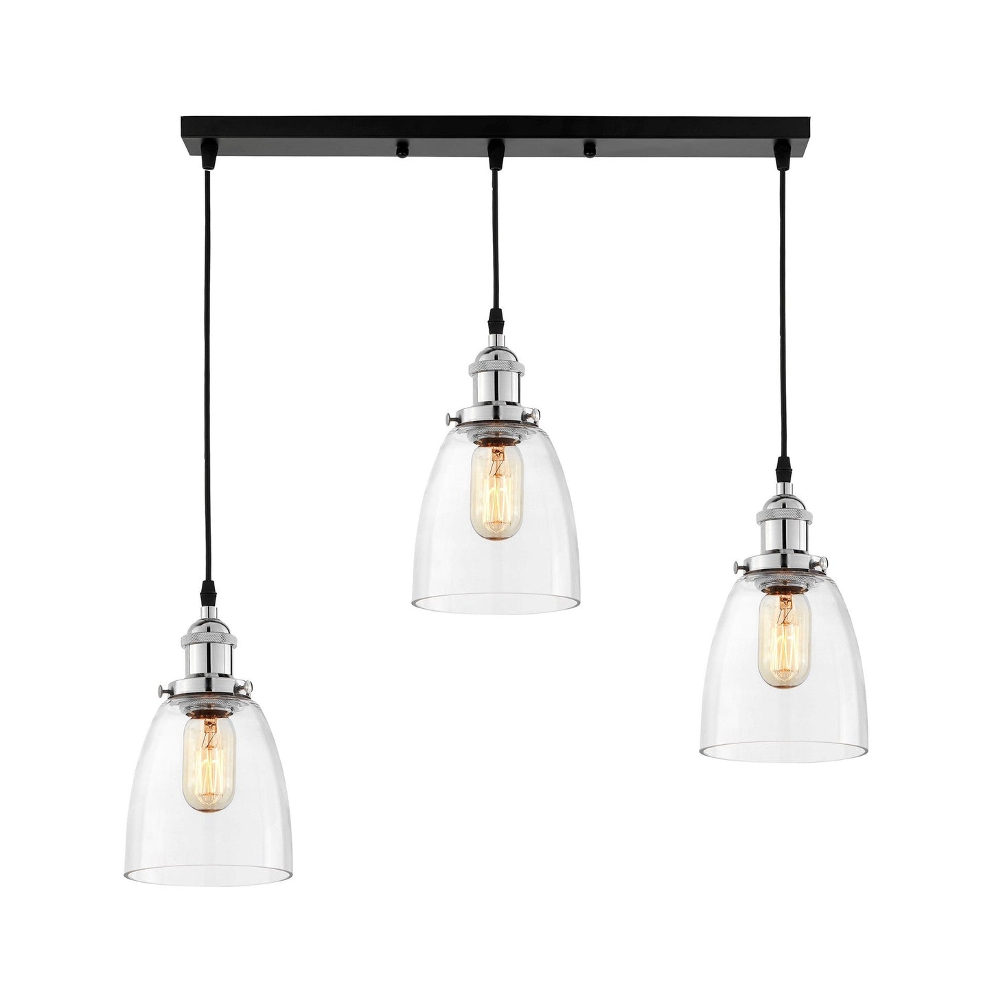 TRIPLE LOFT CHROME PENDANT LAMP FABI W3 PRO - LuminaLux