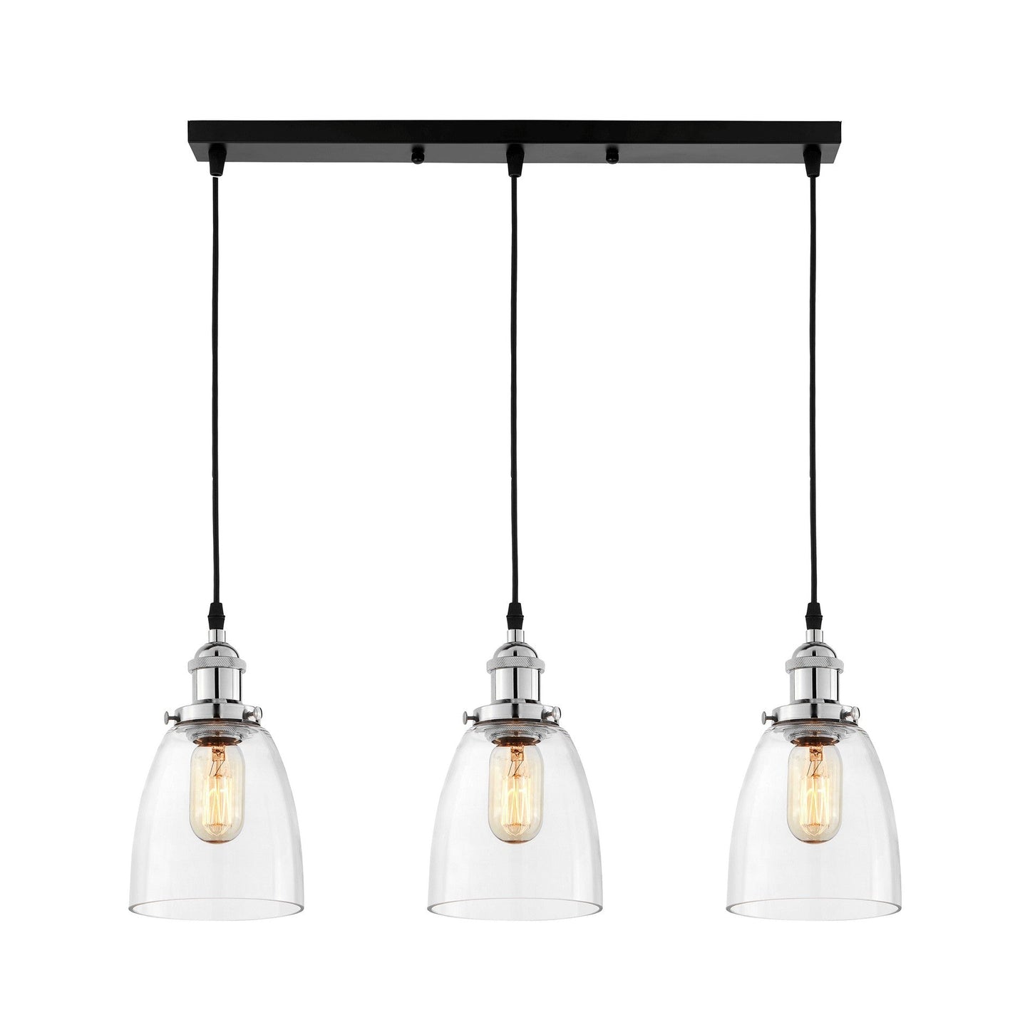 TRIPLE LOFT CHROME PENDANT LAMP FABI W3 PRO - LuminaLux