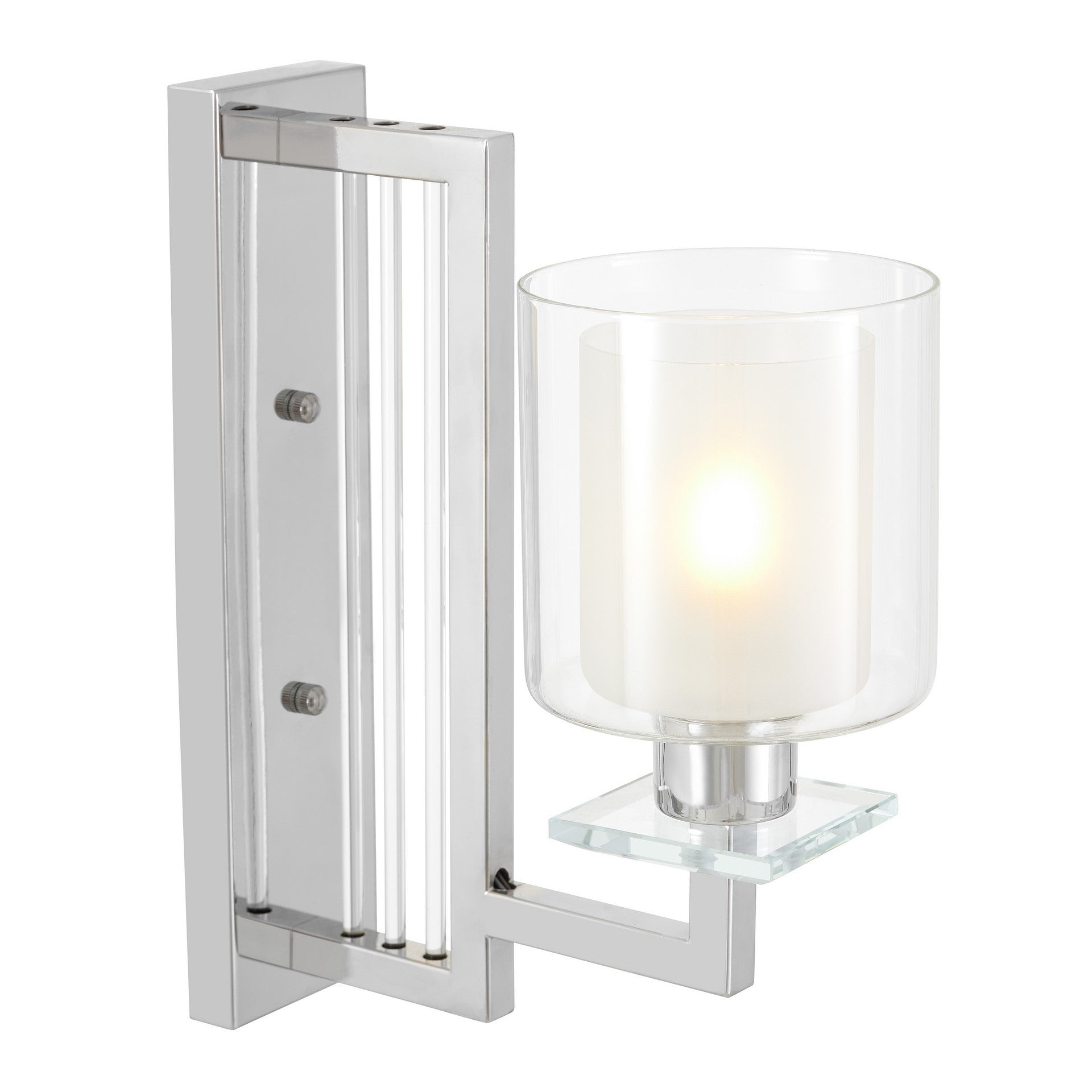 WALL LAMP CHROME WALL LAMP MANHATTAN W1 - LuminaLux