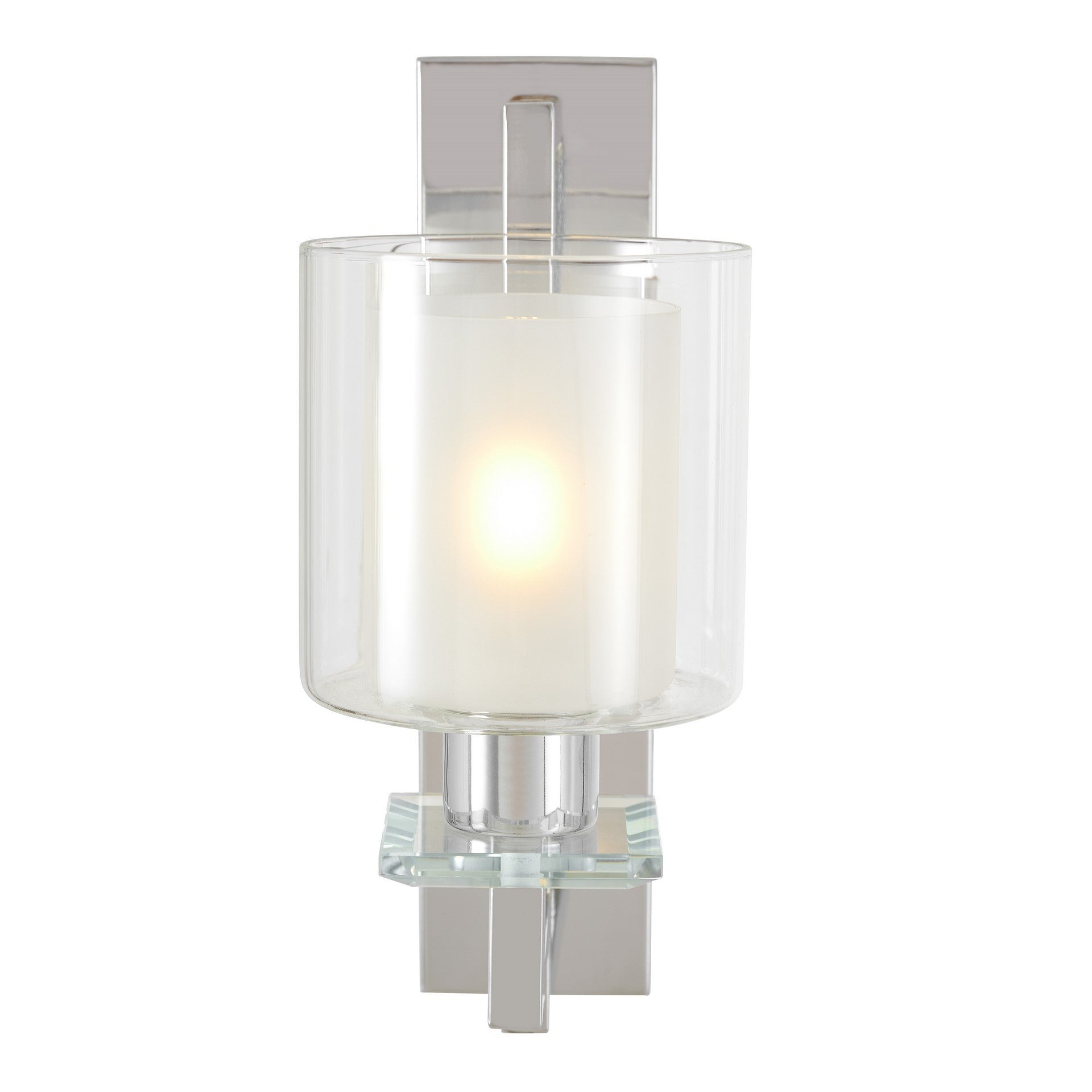 WALL LAMP CHROME WALL LAMP MANHATTAN W1 - LuminaLux