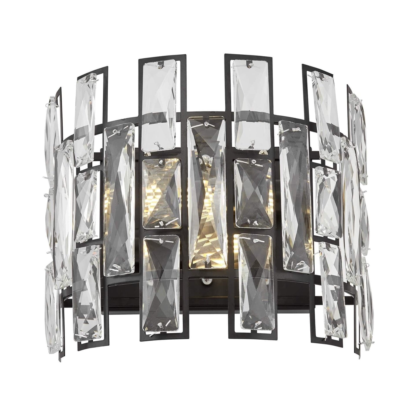 WALL LAMP CRYSTAL WALL LAMP BLACK FIORINA W2 - LuminaLux