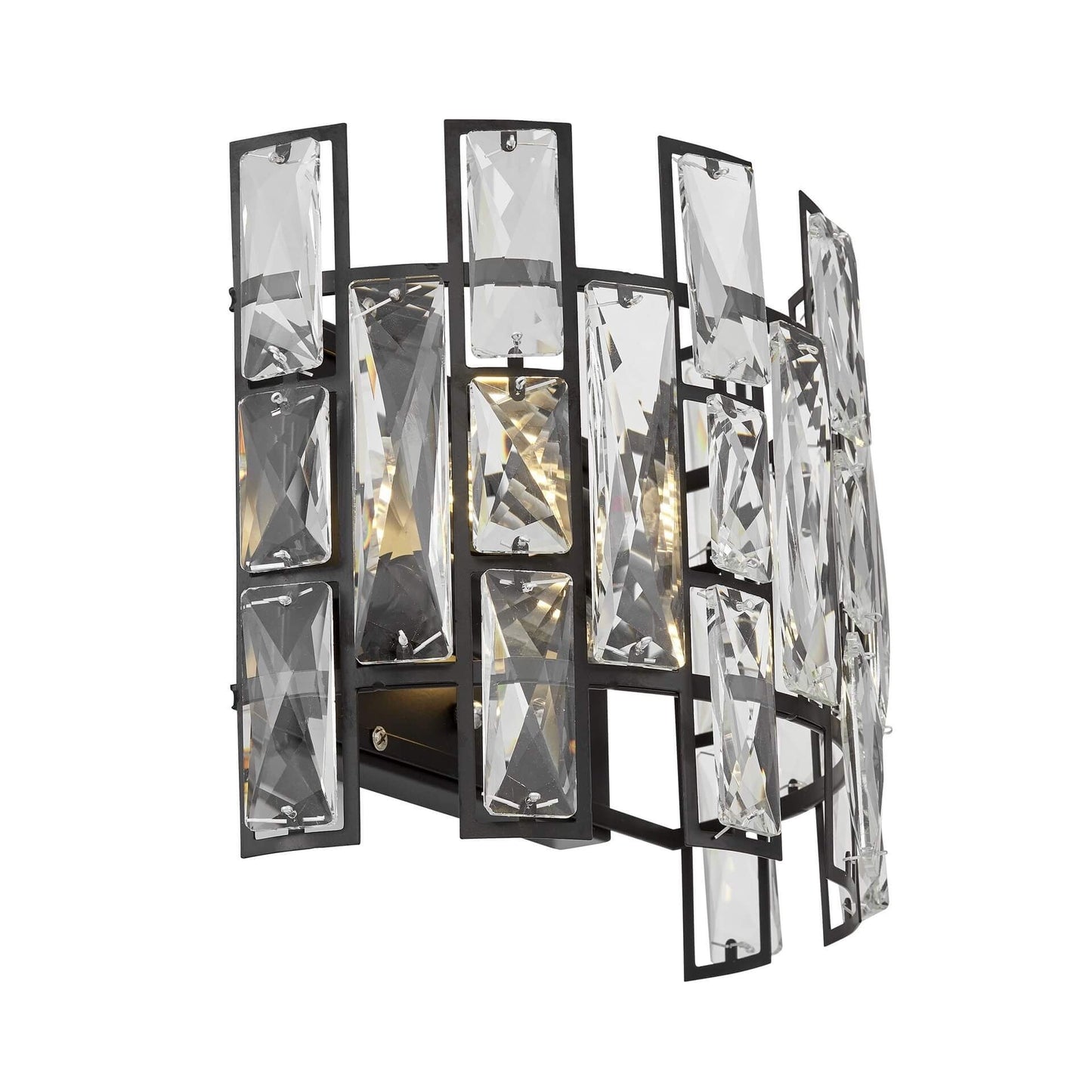 WALL LAMP CRYSTAL WALL LAMP BLACK FIORINA W2 - LuminaLux