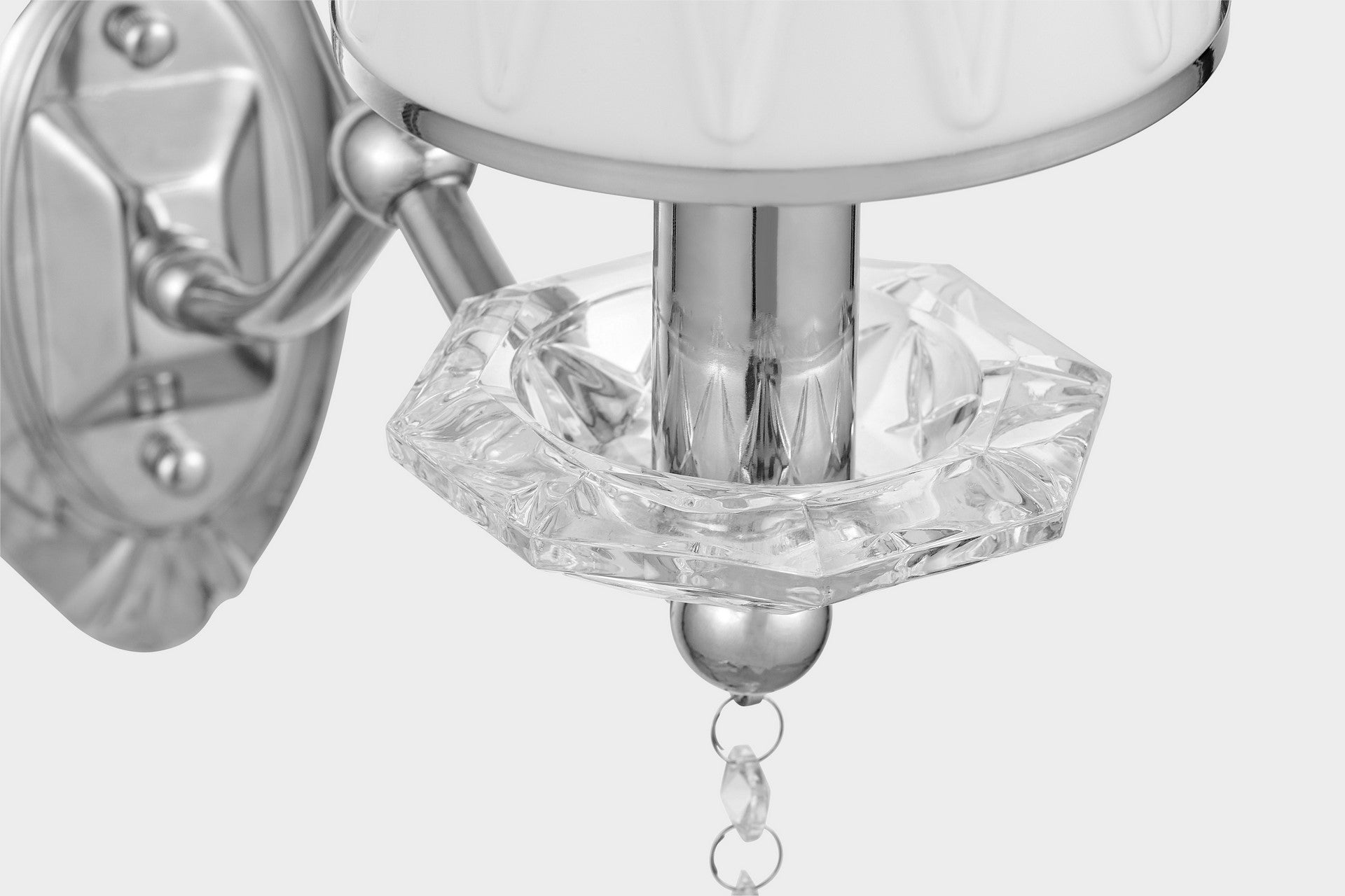 WALL LAMP CRYSTAL WALL LAMP CHROME DOMINNI W1 - LuminaLux