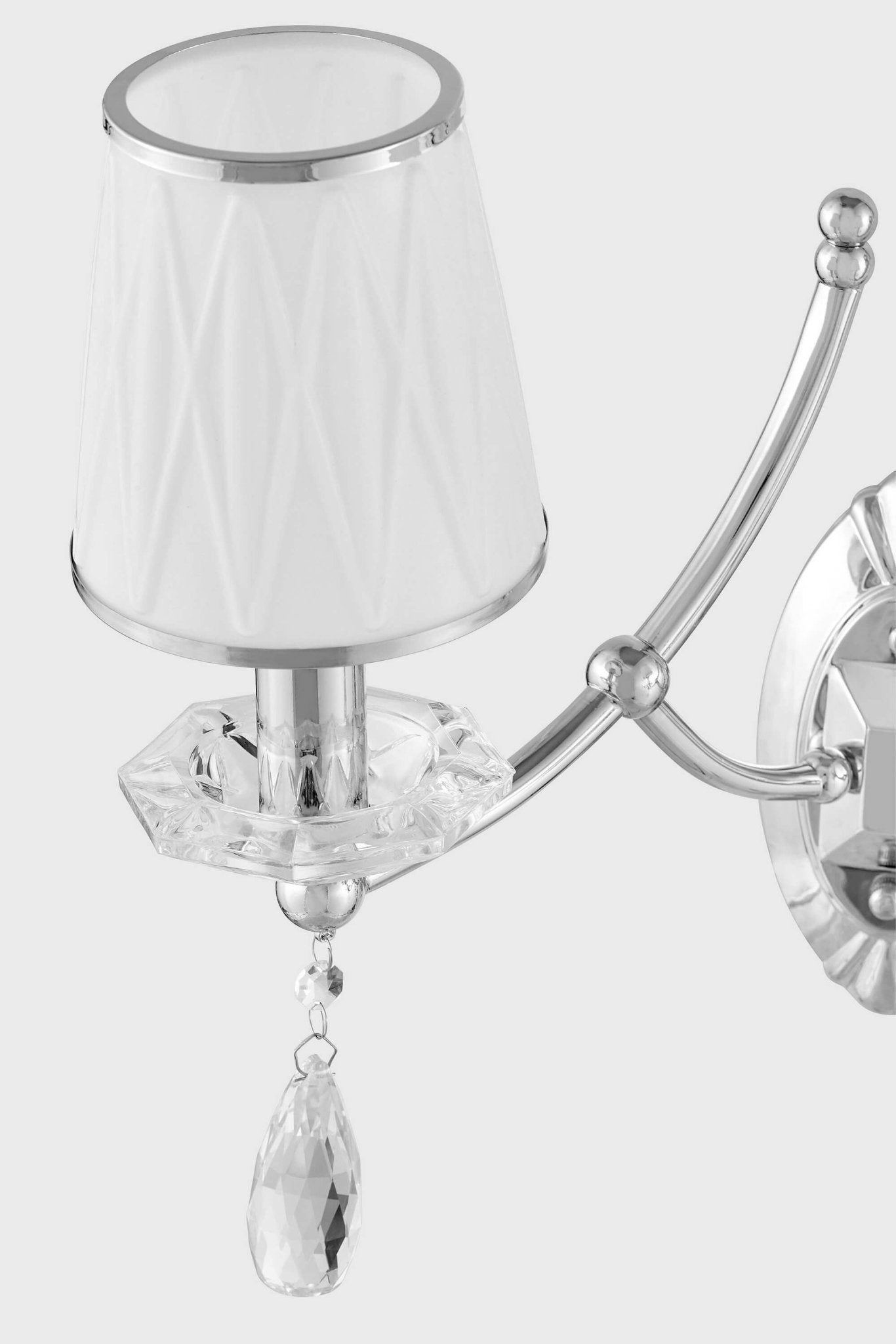 WALL LAMP CRYSTAL WALL LAMP CHROME DOMINNI W2 - LuminaLux