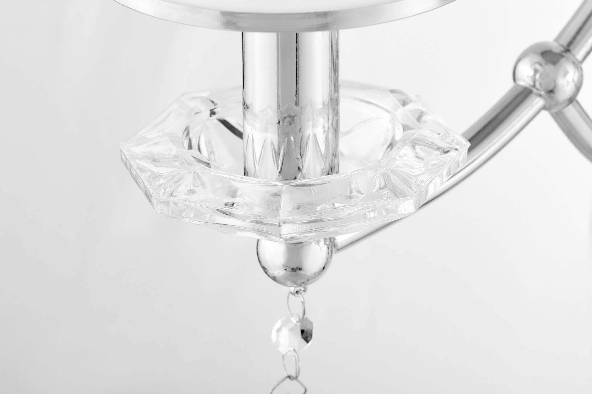 WALL LAMP CRYSTAL WALL LAMP CHROME DOMINNI W2 - LuminaLux