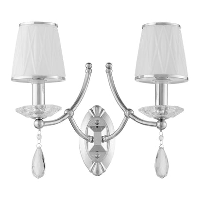 WALL LAMP CRYSTAL WALL LAMP CHROME DOMINNI W2 - LuminaLux