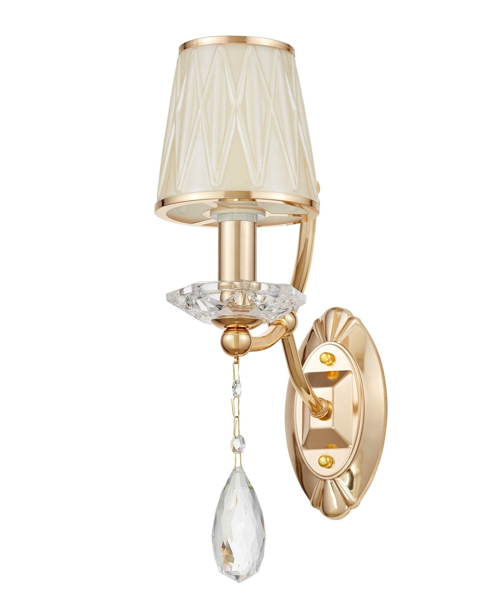 WALL LAMP CRYSTAL WALL LAMP GOLD DOMINNI W1 - LuminaLux