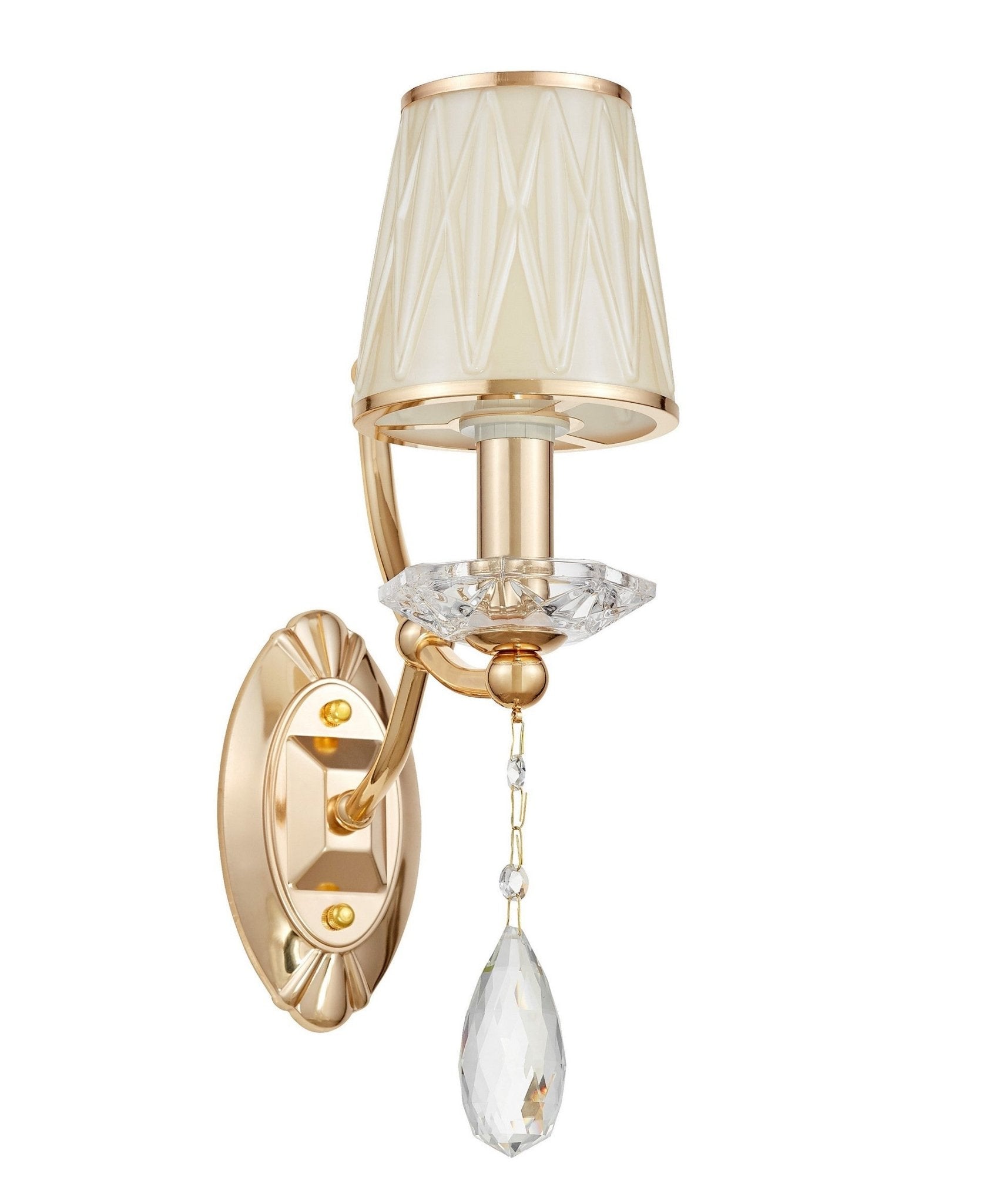 WALL LAMP CRYSTAL WALL LAMP GOLD DOMINNI W1 - LuminaLux