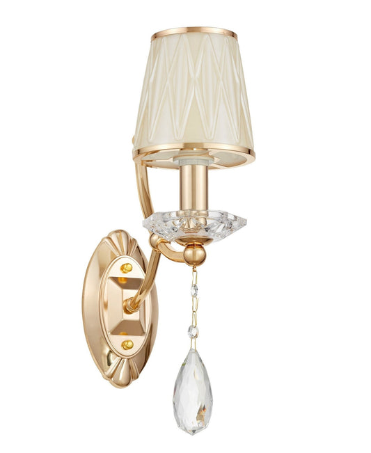 WALL LAMP CRYSTAL WALL LAMP GOLD DOMINNI W1 - LuminaLux