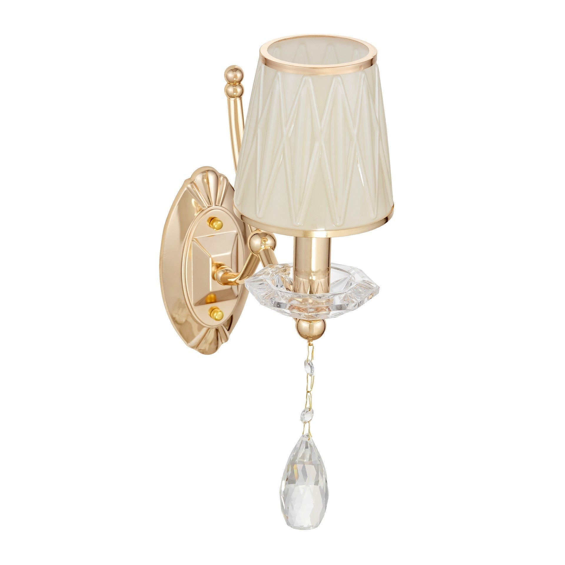 WALL LAMP CRYSTAL WALL LAMP GOLD DOMINNI W1 - LuminaLux
