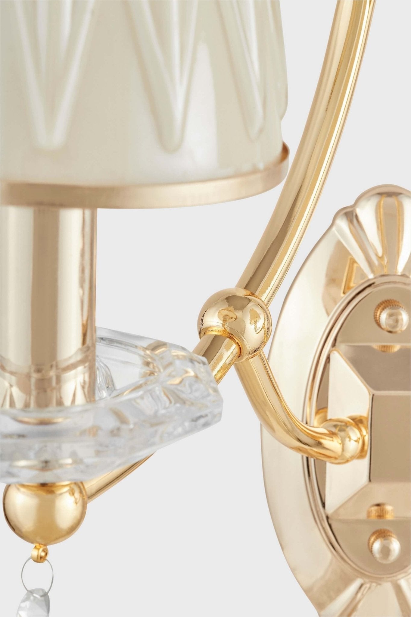 WALL LAMP CRYSTAL WALL LAMP GOLD DOMINNI W2 - LuminaLux