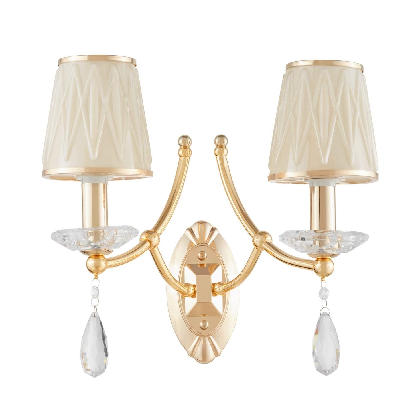 WALL LAMP CRYSTAL WALL LAMP GOLD DOMINNI W2 - LuminaLux