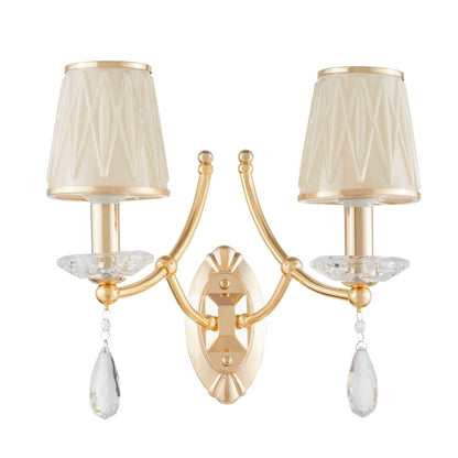 WALL LAMP CRYSTAL WALL LAMP GOLD DOMINNI W2 - LuminaLux