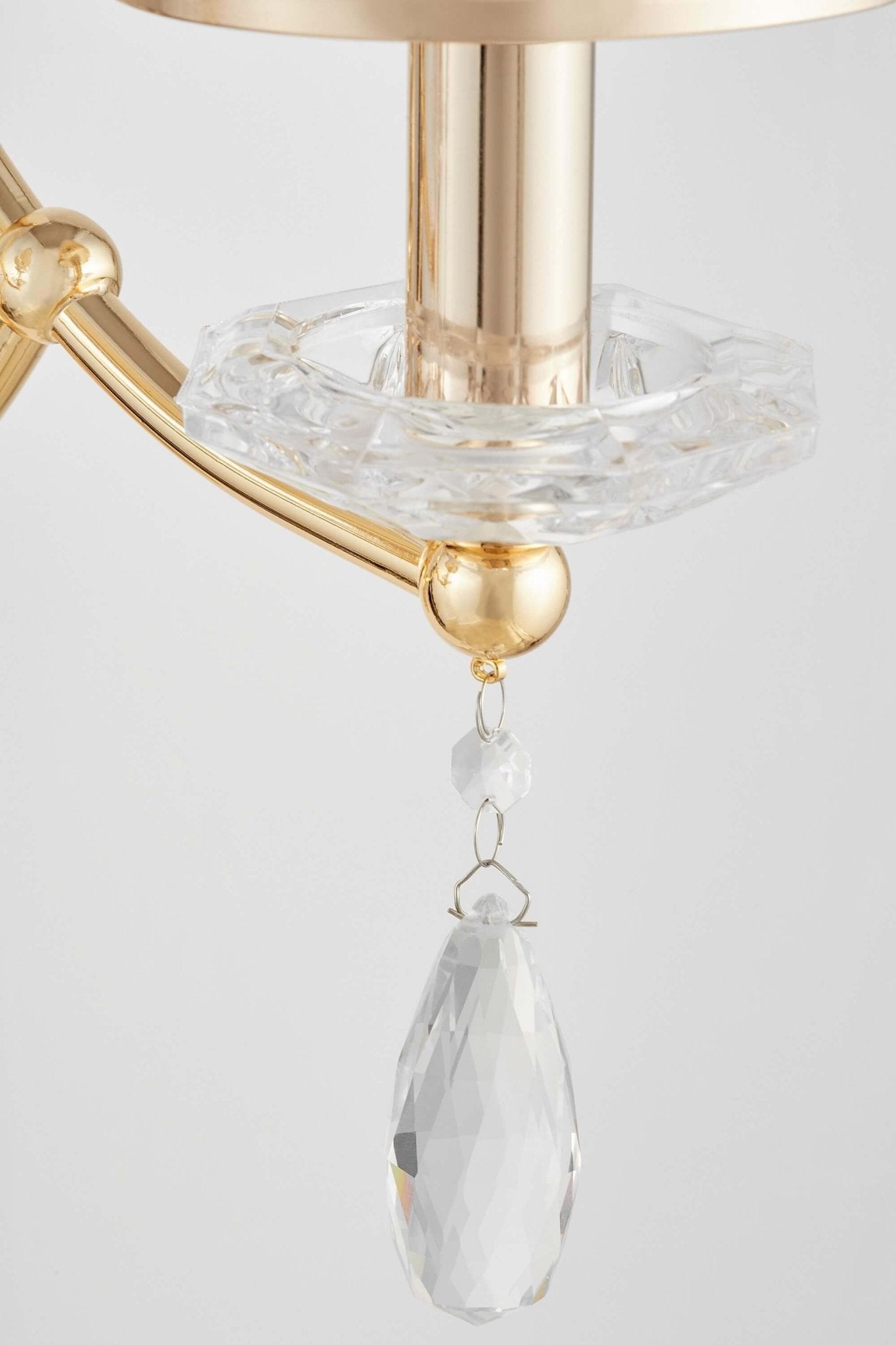 WALL LAMP CRYSTAL WALL LAMP GOLD DOMINNI W2 - LuminaLux