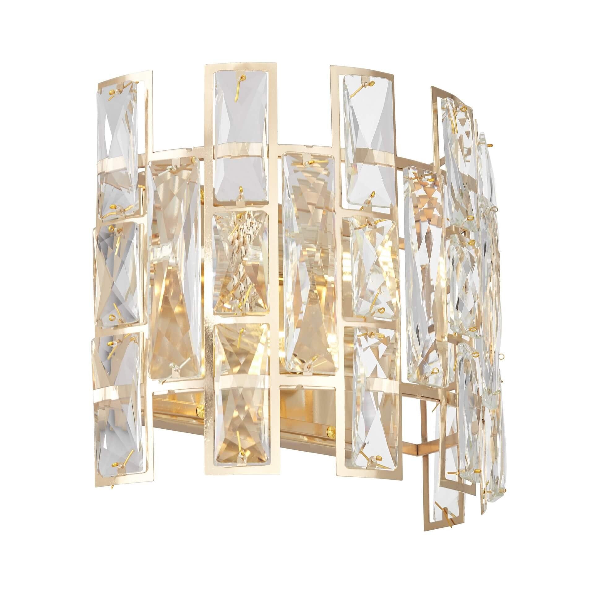 WALL LAMP CRYSTAL WALL LAMP GOLD FIORINA W2 - LuminaLux