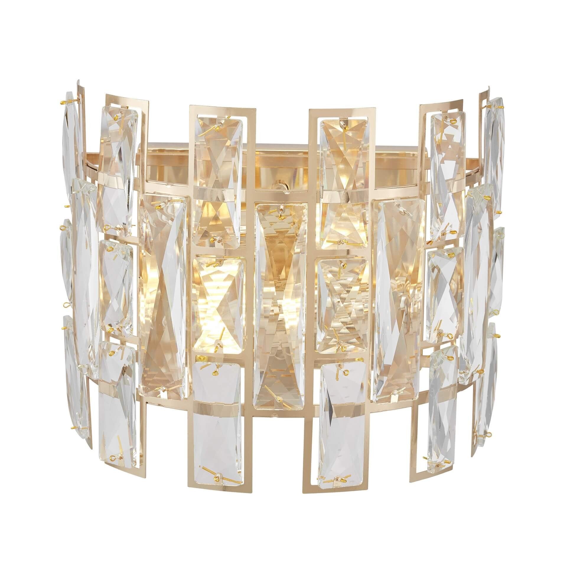 WALL LAMP CRYSTAL WALL LAMP GOLD FIORINA W2 - LuminaLux