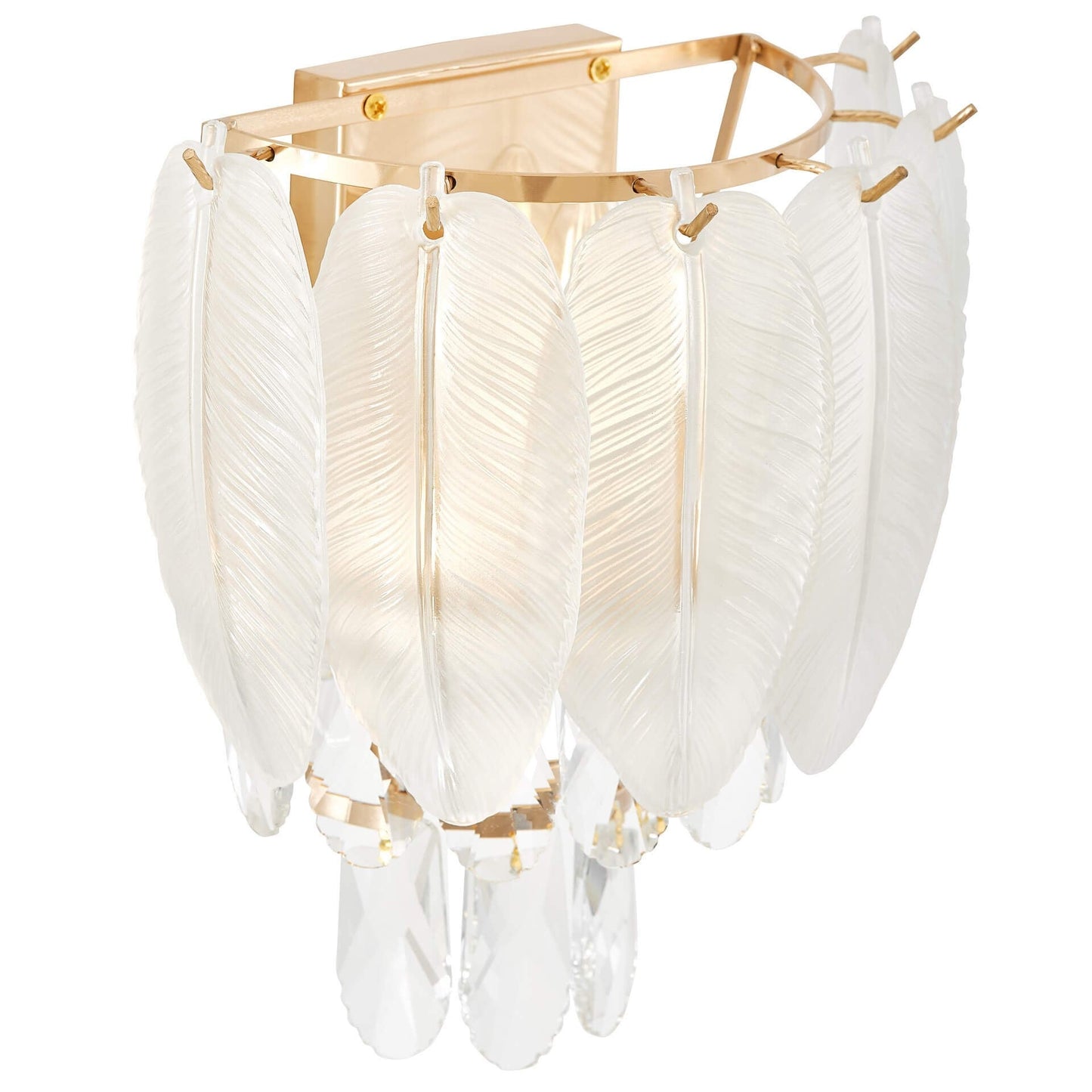WALL LAMP CRYSTAL WALL LAMP WHITE AND GOLD CAVALINI W2 - LuminaLux
