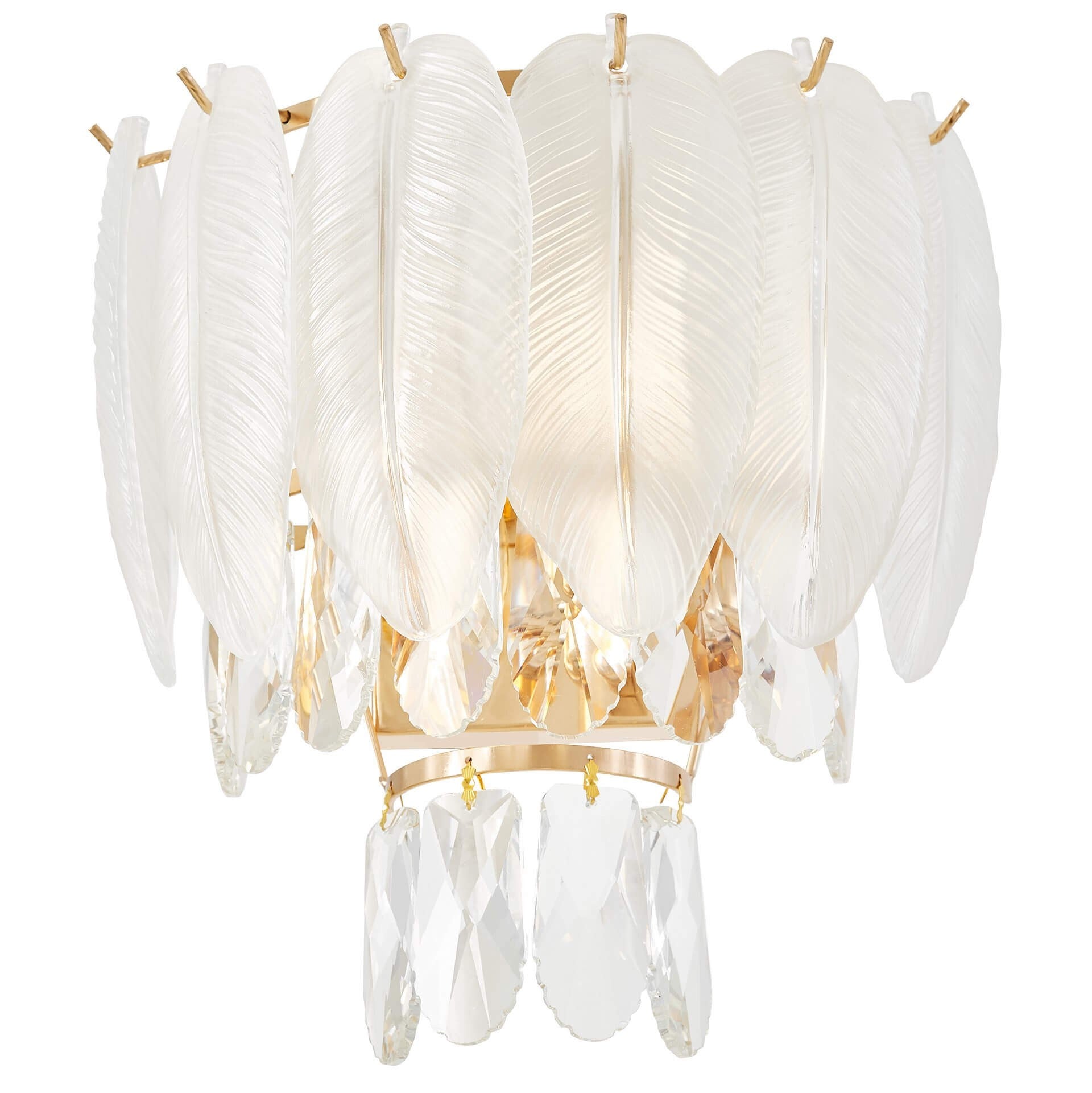 WALL LAMP CRYSTAL WALL LAMP WHITE AND GOLD CAVALINI W2 - LuminaLux