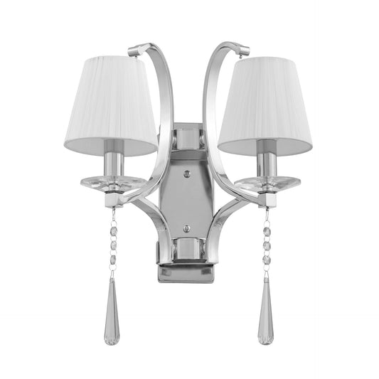 WALL LAMP SILVER CRYSTAL WALL LAMP VENISIA W2 - LuminaLux