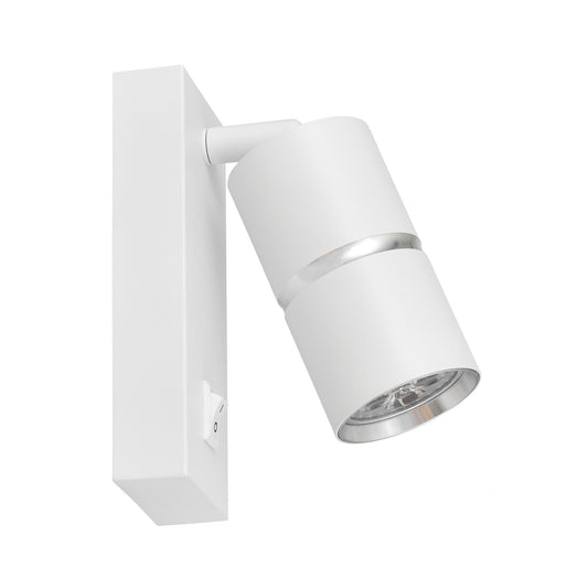 WALL LAMP WALL LAMP MODERN WHITE AND SILVER ASTI PRO - LuminaLux