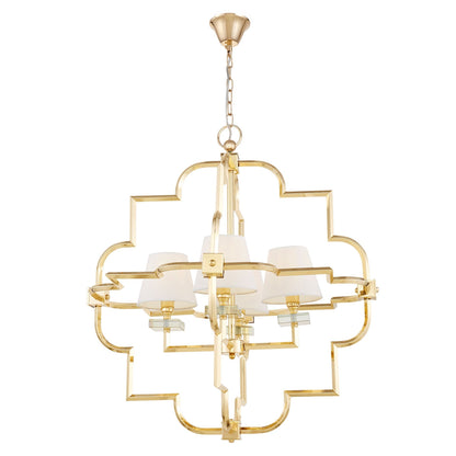 WHITE - GOLD MODERN PENDANT LAMP BALTIMORE W4 - LuminaLux