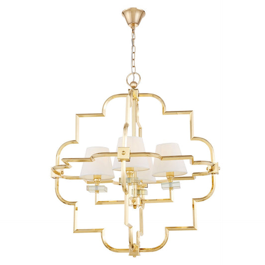 WHITE - GOLD MODERN PENDANT LAMP BALTIMORE W4 - LuminaLux