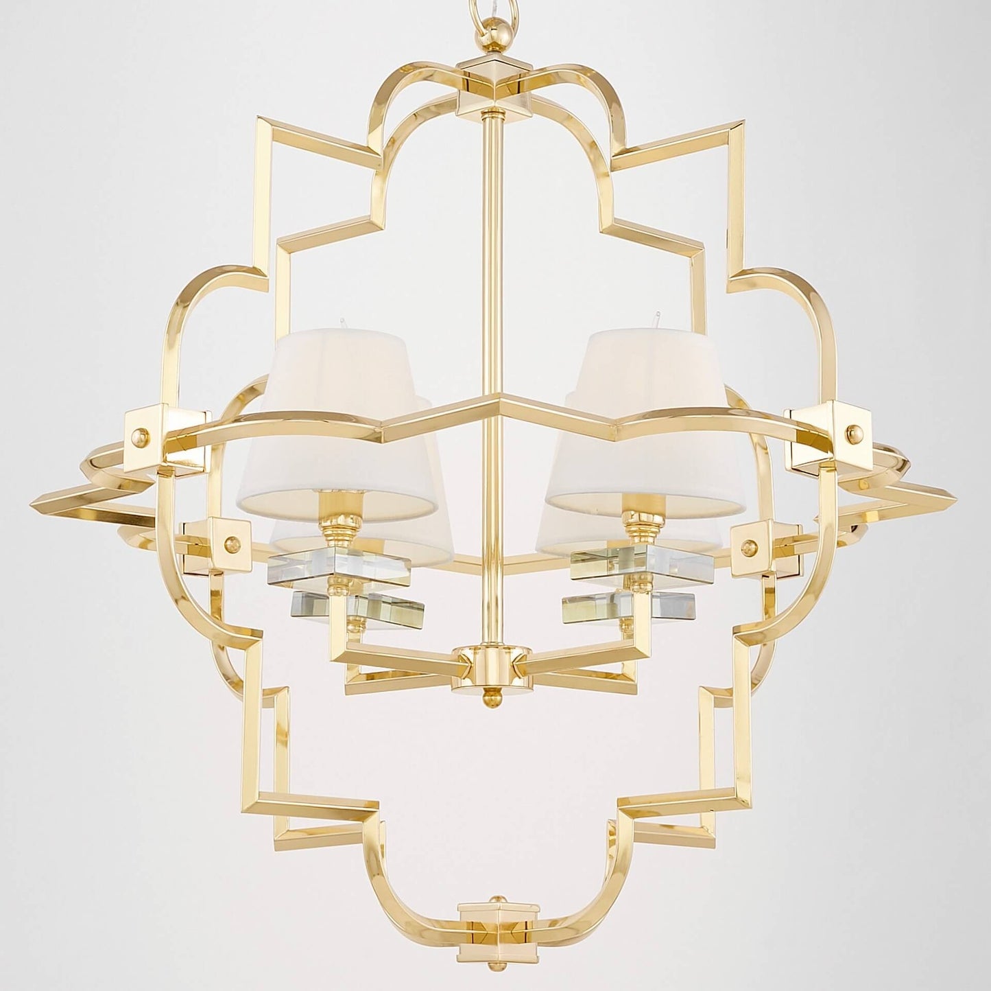 WHITE - GOLD MODERN PENDANT LAMP BALTIMORE W4 - LuminaLux