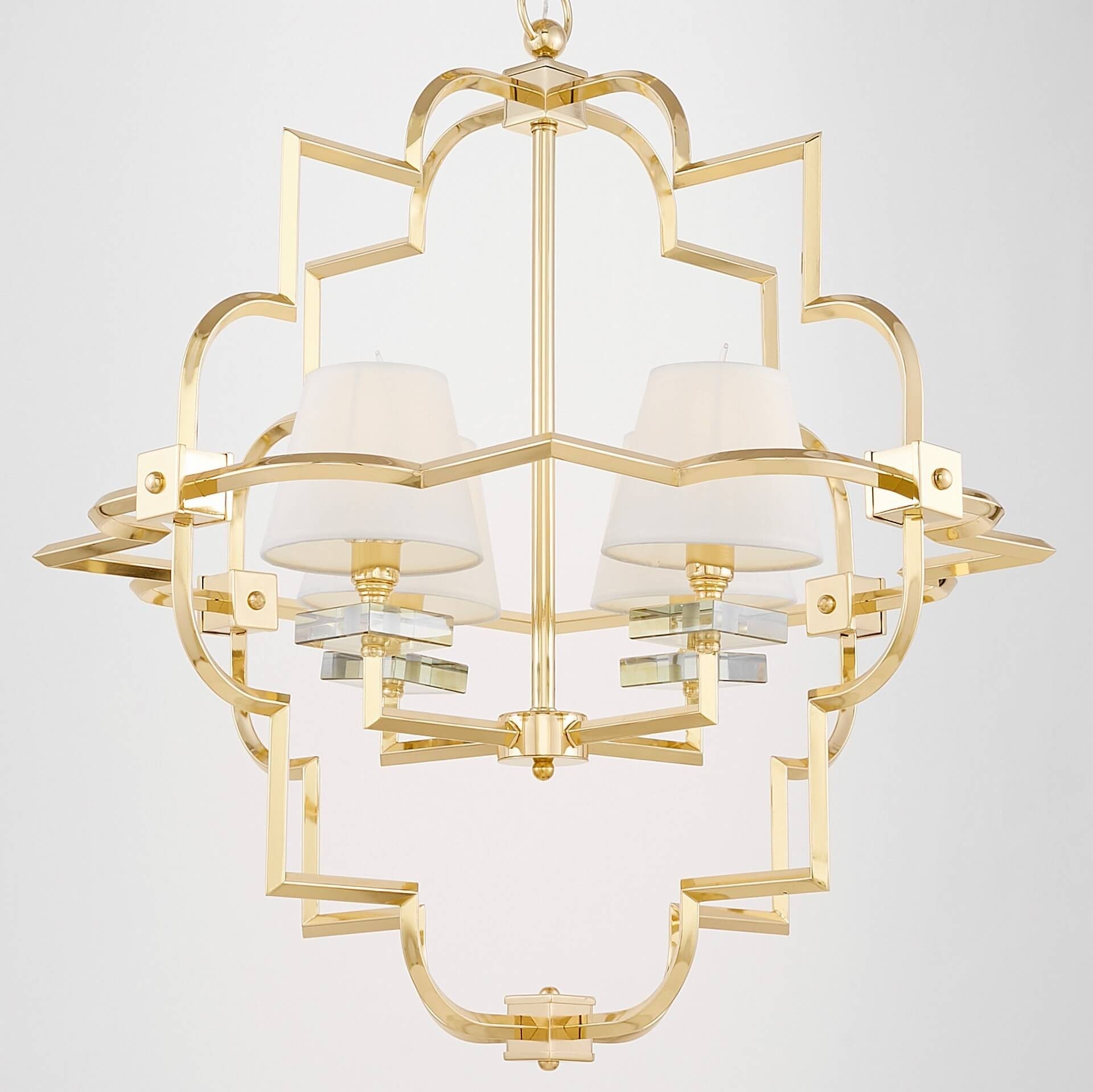 WHITE - GOLD MODERN PENDANT LAMP BALTIMORE W4 - LuminaLux
