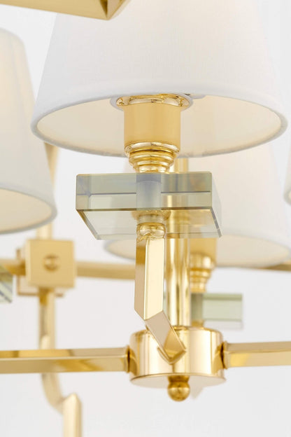 WHITE - GOLD MODERN PENDANT LAMP BALTIMORE W4 - LuminaLux